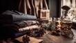 © Juan - Folded clothes and cozy autumn elements in warm tones