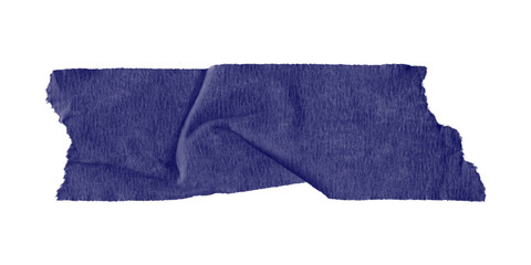 Poster - A dark blue irregular shape against a black background creating a stark contrast and simple design