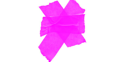 Poster - A bright pink abstract shape with jagged edges on a black background in a digital illustration