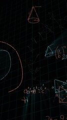 Poster - Animation of data processing and mathematical equations