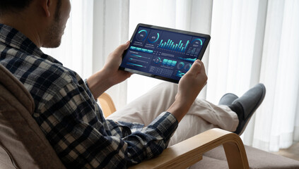 Poster - Business data dashboard provide business intelligence analytic for marketing strategy planning snugly with big data set to analyze customer demands and foreseeing business future