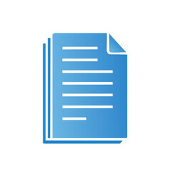 Fototapete - Stack of blue documents with a folded corner showcasing content