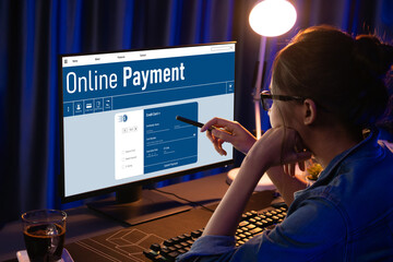 Poster - Online payment platform for brisk money transfer on the internet netowrk