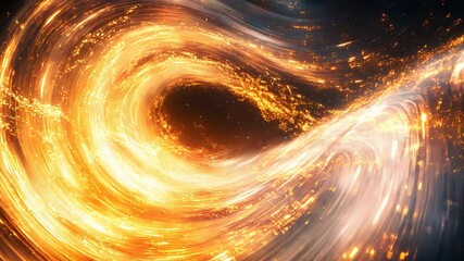 Poster - Explosive spiral of fire within the heart of a mystical black hole captivating cosmic imagery