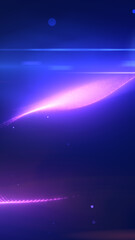 Poster - Soft purple and blue abstract wave with floating particles on a dark digital background