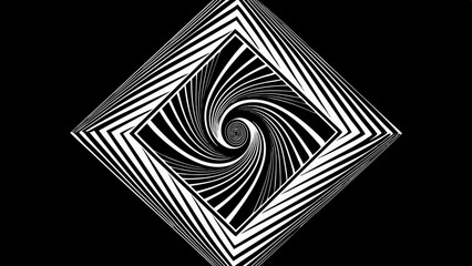 Aufkleber - Abstract black and white optical illusion spiral vortex design
