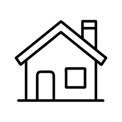 Poster - House icon vector illustration, home symbol, real estate, building, outline design, architecture simple style