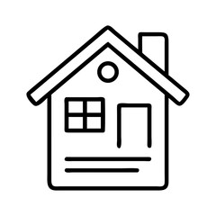 Poster - Simple house outline vector graphic for real estate home design and architecture projects illustration