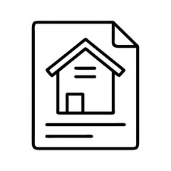 Poster - Home property document icon vector illustration for real estate contract and mortgage agreement form