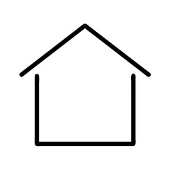 Poster - Simple house outline vector graphic for real estate logo design and architectural presentation asset use