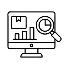 Poster - E commerce analytics dashboard with product sales data analysis and market research review tool on transparent background