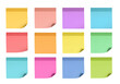 © NJA - Multicolor Post-It Notes Isolated on Transparent Background