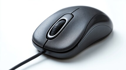 Poster - An ergonomic computer mouse, isolated on a white background, studio shot. Technology, comfort.