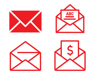 Poster - Email send message icon vector set isolated on transparent background. Speed delivery symbol.