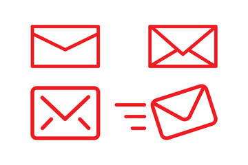 Poster - Email send message icon vector set isolated on transparent background. Speed delivery symbol.