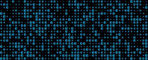 Poster - blue Dot Randomus isolated in black background.Dot Randomus on abstract background. Usable for design background - Vector Illustration