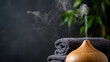 © GFX Cloud - Serene Spa Aromatherapy: Wooden Diffuser with Steam and Gray Towels
