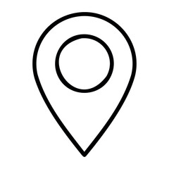 Poster - Simple map location pin icon design. Vector hand-drawn doodle illustration