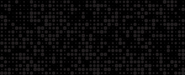 Poster - abstract vector colored round dots background - black