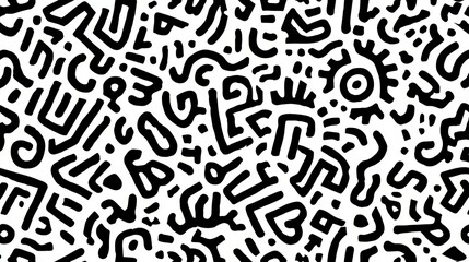 Poster - Dynamic geometric composition with intersecting black lines forming rhythmic pattern against crisp white backdrop, conveying graphic energy and visual complexity