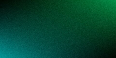 Wall Mural - dark green blue grainy gradient background, black backdrop, noise texture