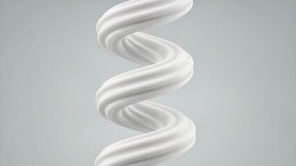 Fototapete - White swirl cream texture background abstract design motion graphic animation smooth elegant shape