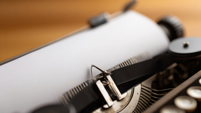 Vintage typewriter typing the final words of a heartfelt love letter