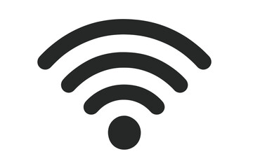 Poster - Wi-Fi symbol vector icon. Wireless internet connection concept. Network signal logo for mobile app or web design. Technology communication sign. Hotspot area pictogram flat.