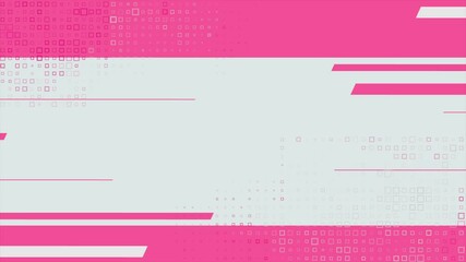 Poster - Pink white minimal geometric abstract background with lines and halftone squares. Seamless looping motion design. Video animation Ultra HD 4K 3840x2160