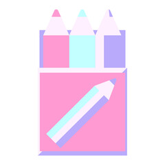 Fototapete - pack of coloring pencils graphic vector illustration icon in bright neon color