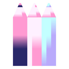 Fototapete - color pencils graphic vector illustration icon in bright neon color
