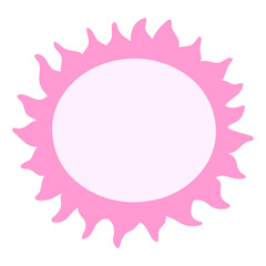 Fototapete - sun in bright neon color