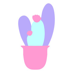 Fototapete - cactus in bright neon color