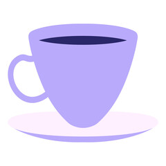 Fototapete - coffee cup and saucer in bright neon color