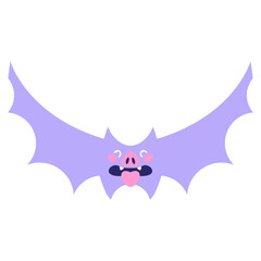Fototapete - cute halloween bat in bright neon color