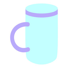Fototapete - coffee mug in bright neon color