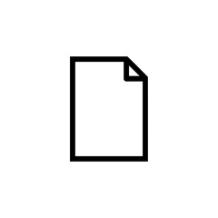 Poster - A single sheet of paper with a folded corner depicted as a minimalist line drawing icon style image