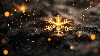 Poster - A unique snowflorer creating intricate designs in freshly fallen snow under a soft winter sky