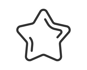 Poster - Simple star outline icon on a white background. Symbol of excellence, quality, and achievement. Versatile graphic for ratings, reviews, and favorite elements.