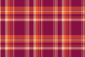 Poster - Warm autumnal plaid pattern in rich burgundy, orange, and cream.  Perfect for fall fashion, home decor, or textile designs.  Evokes feelings of warmth, comfort, and rustic charm.