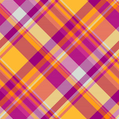 Poster - Vibrant diagonal plaid pattern in warm tones.  Perfect for textile design, fashion, or website backgrounds.  This energetic, geometric design evokes feelings of warmth, optimism, and style.