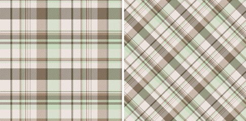 Poster - Classic tartan pattern. Textile background in beige, brown, and green hues. Suits fashion, home decor, or holiday designs. Seamless, versatile texture.