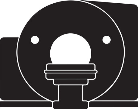 CT Scanner Silhouette Art for Healthcare Graphics