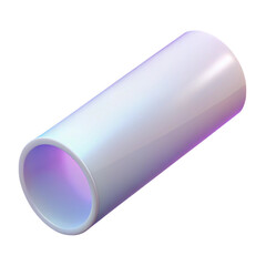 Fototapete - 3d render of a cylindrical object with iridescent surface and elegant aesthetics