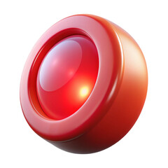 Fototapete - 3d rendered abstract red sphere with glossy surface and inner reflective light source