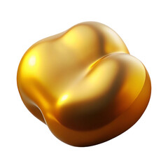 Fototapete - Elegant 3d rendered golden orb with a glossy metallic finish against a black background