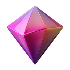 Poster - Abstract 3d diamond shape with gradient colors on a black background