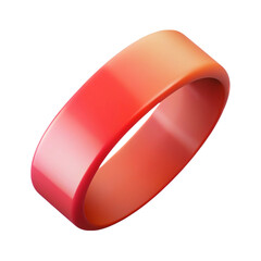 Fototapete - Vibrant 3d render of a smooth gradient ring on a striking black background