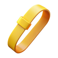 Poster - Yellow rendered bracelet design isolated on black background for fashion themes