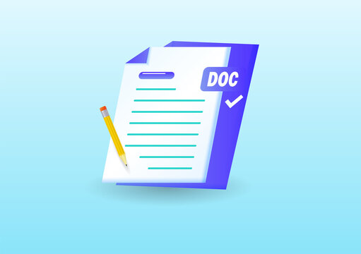 3d reporting document icon